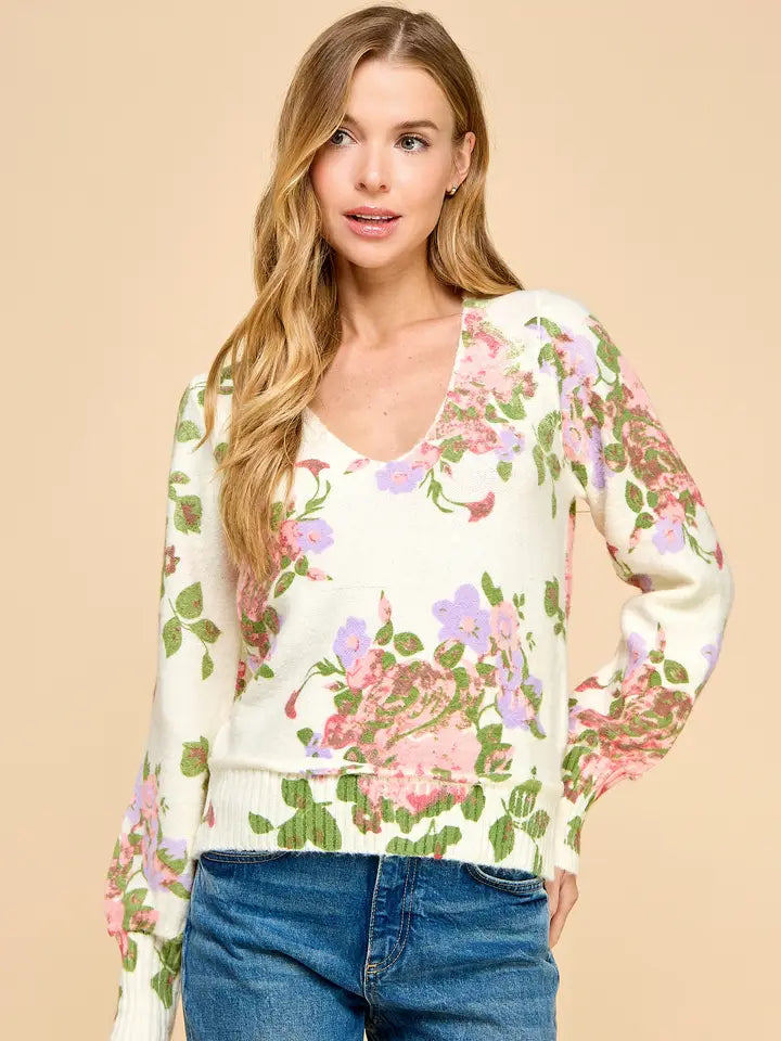 Floral Printed Sweatshirt