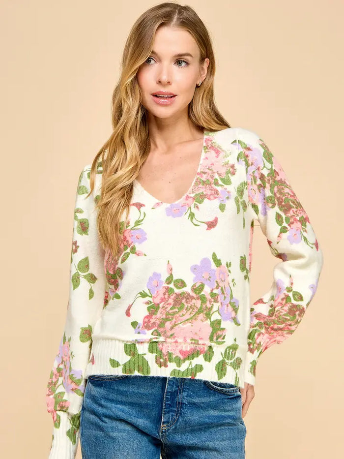 Floral Printed Sweatshirt