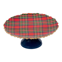 Royal Tartan Enameled Pedestal Stand Large