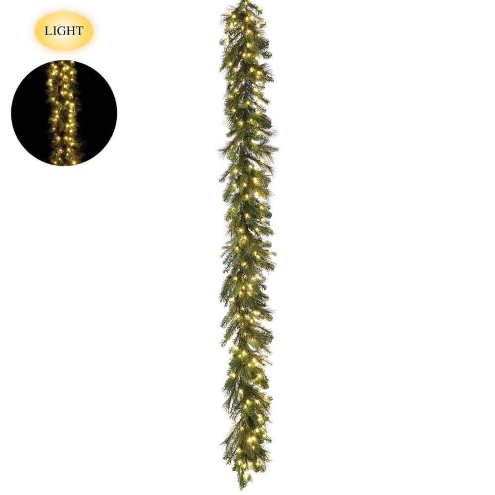 9'Lx18"W Ontario Mixed Pine Garland