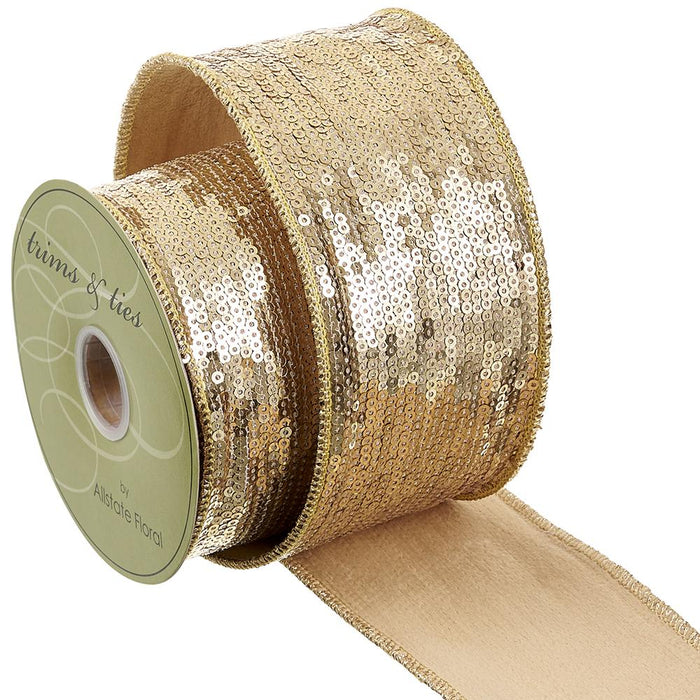 2.5"Wx5yd Sequin/Velvet Ribbon