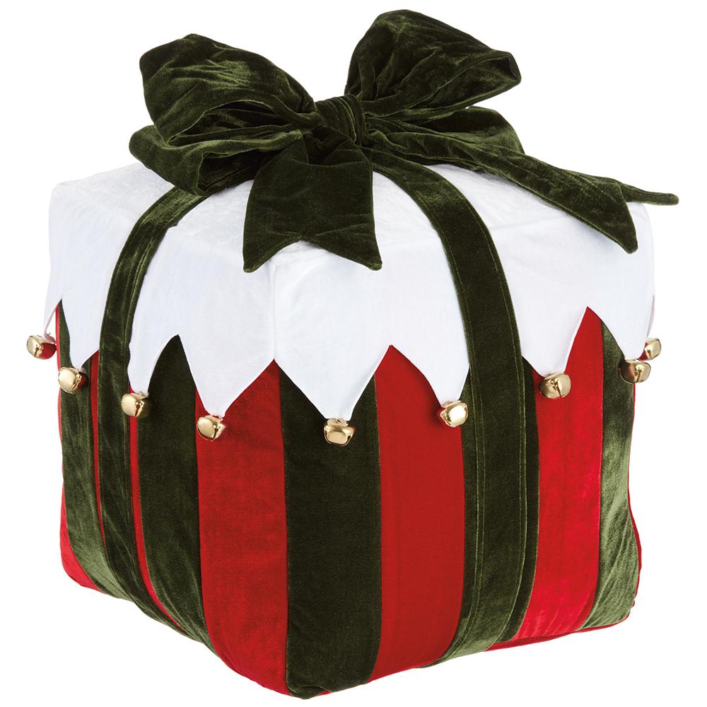 18" Velvet Gift Box With Jingle Bells