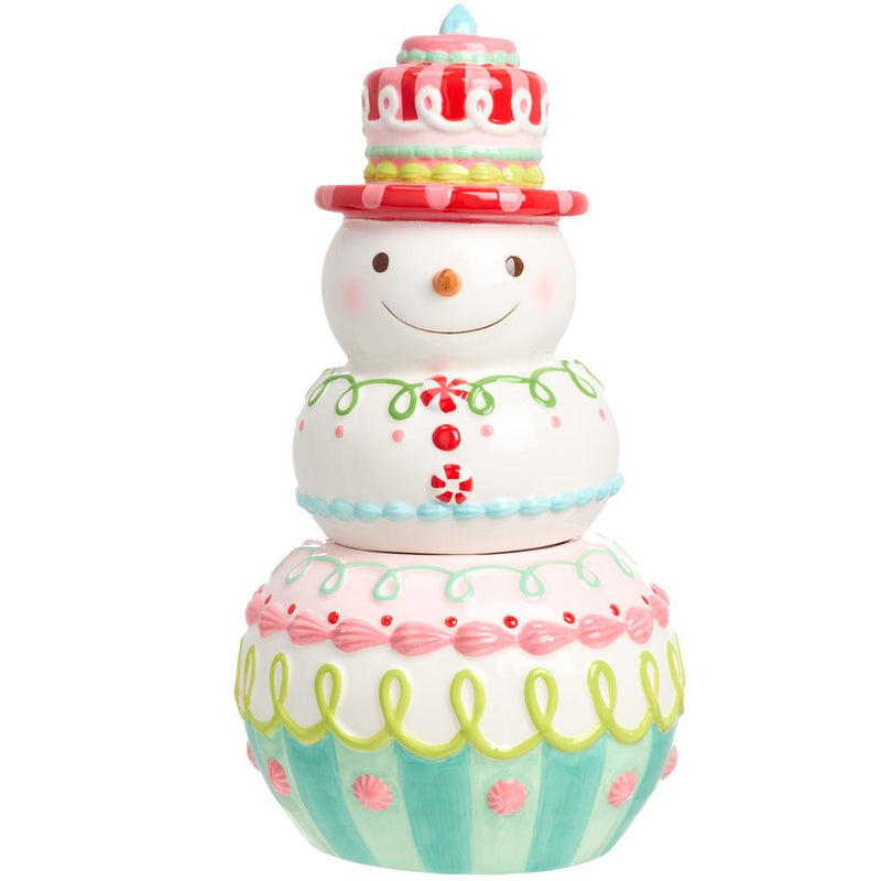 13.5" Snowman Candy Jar  Mixed