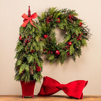 8"Wx20"L Velvet Bow Ornament
