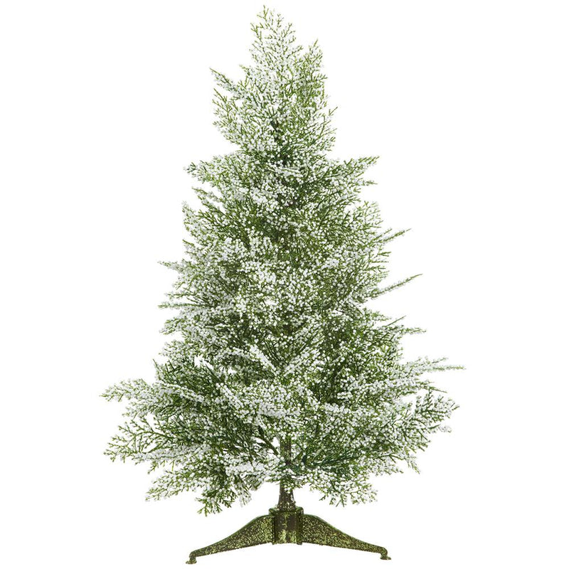 Glittered Mini Berry Tree  Green White