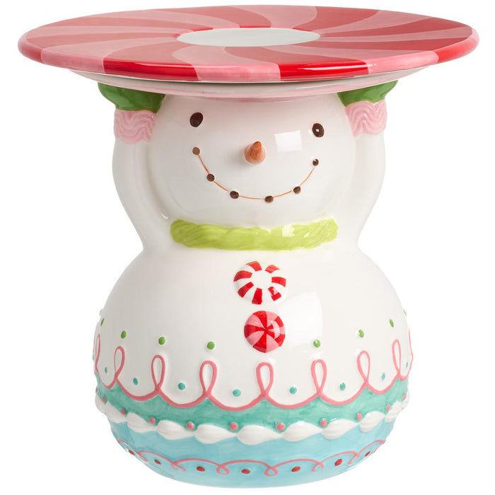 10.5" Snowman Cake Plate  Mixed