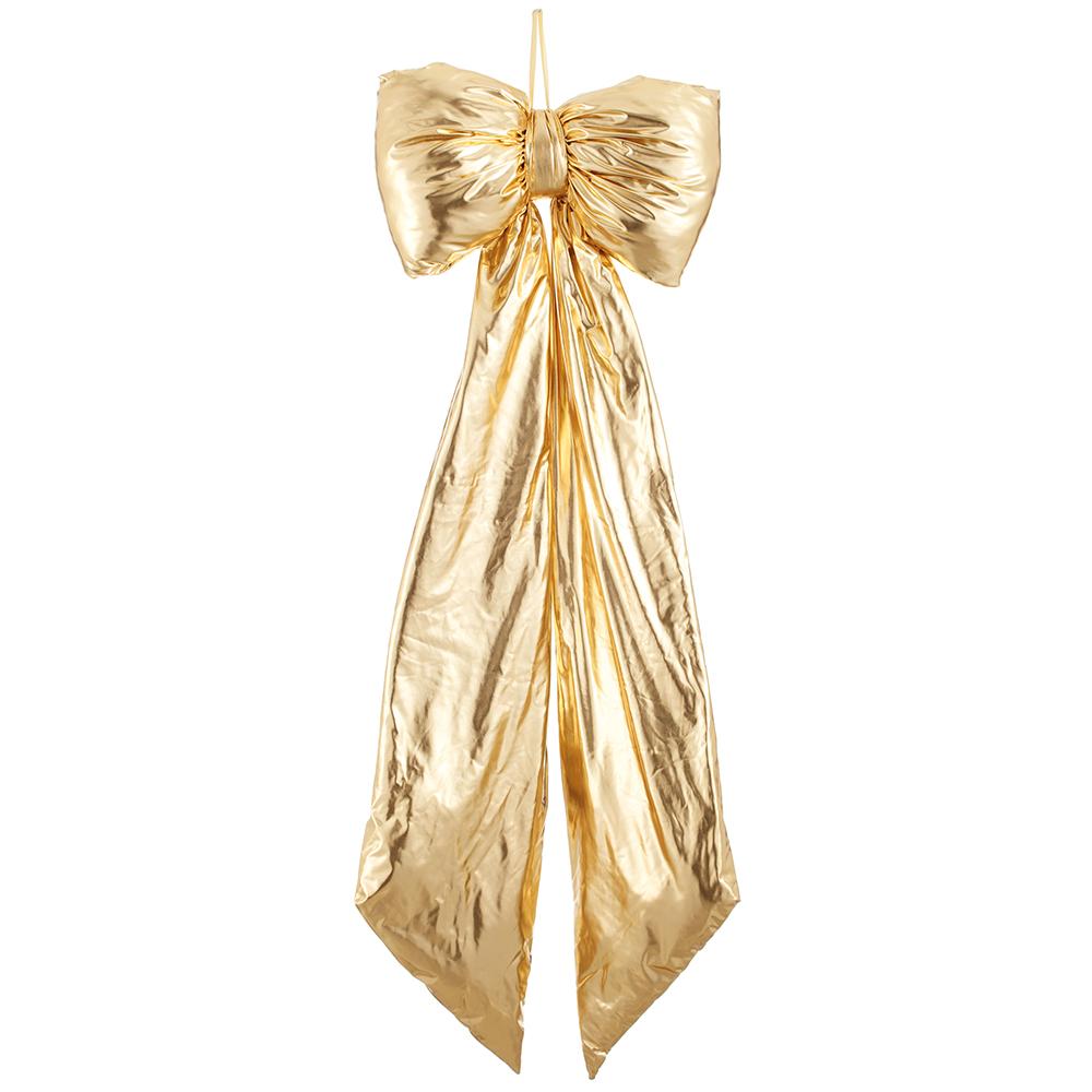 67" Metallic Bow  Gold