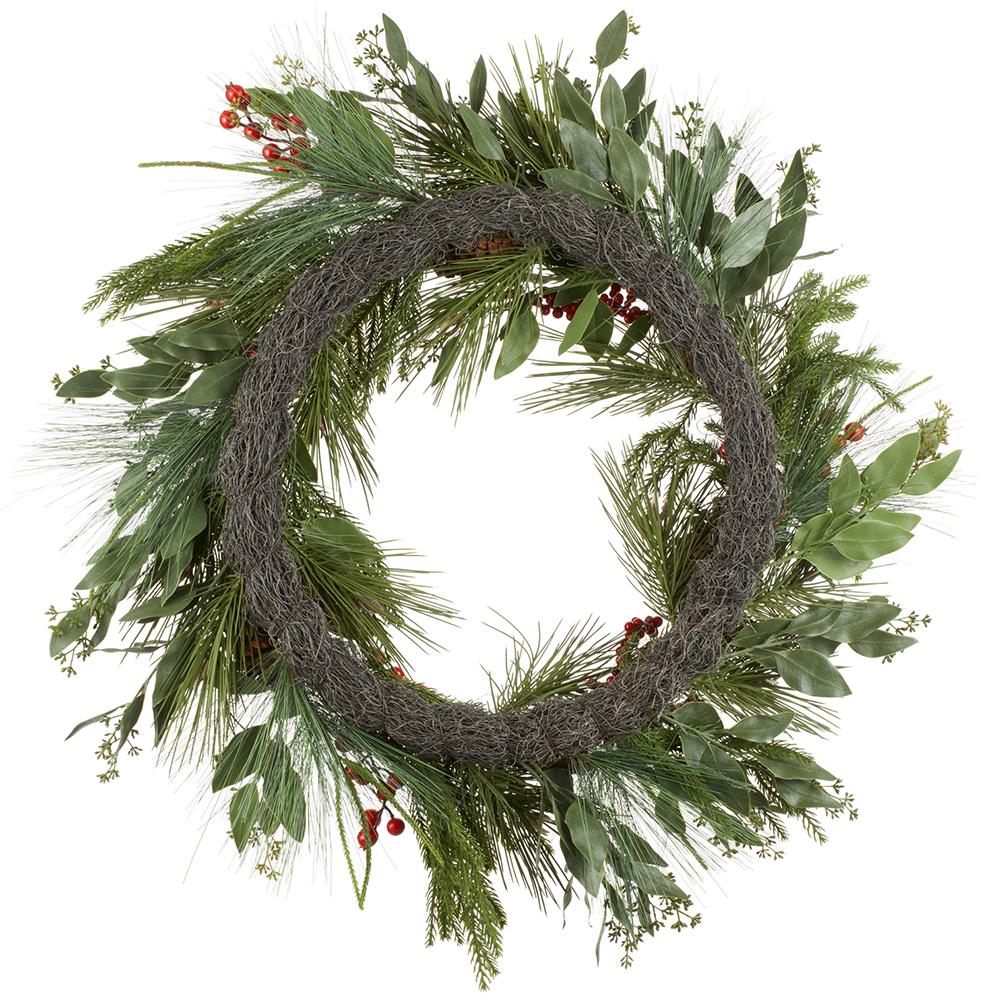 30" Berry/Pine Cone/Pine Wreath
