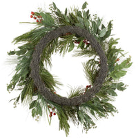 30" Berry/Pine Cone/Pine Wreath