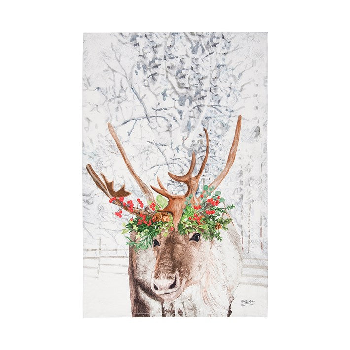 Reindeer Flower Crown Towel