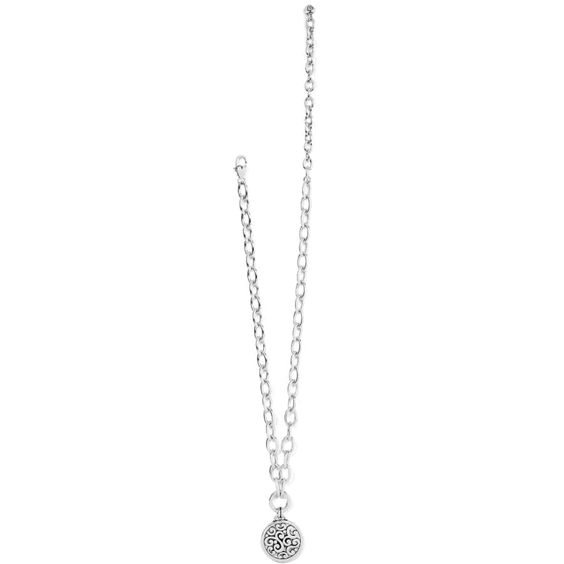 Contempo Medallion Charm Necklace - Silver