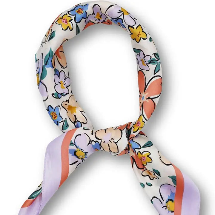 Let Your Dreams Blossom Square Satin Scarf