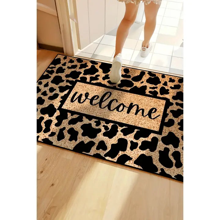 Stylish Animal Print Welcome Doormat