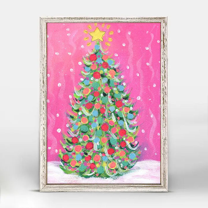 Holiday - Christmas Tree Single Mini Framed Canvas