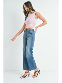 Slim Palazzo w/ Scissor Cut Jeans
