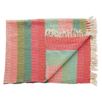 Recycled Cotton Blend Striped Throw with Tassels