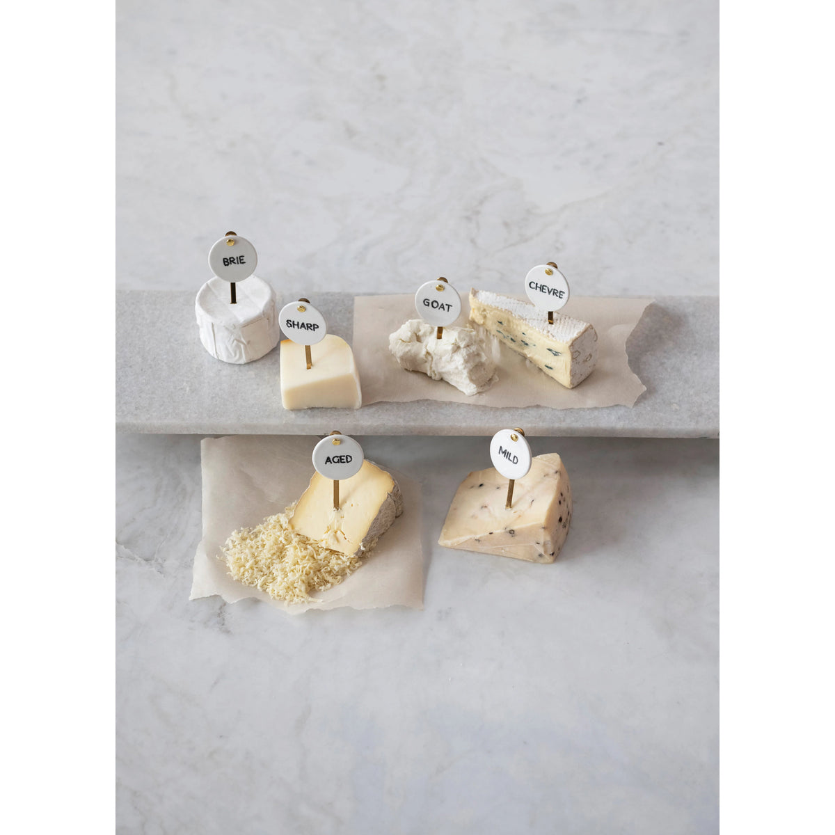 Stoneware and Stainless Steel Cheese Markers