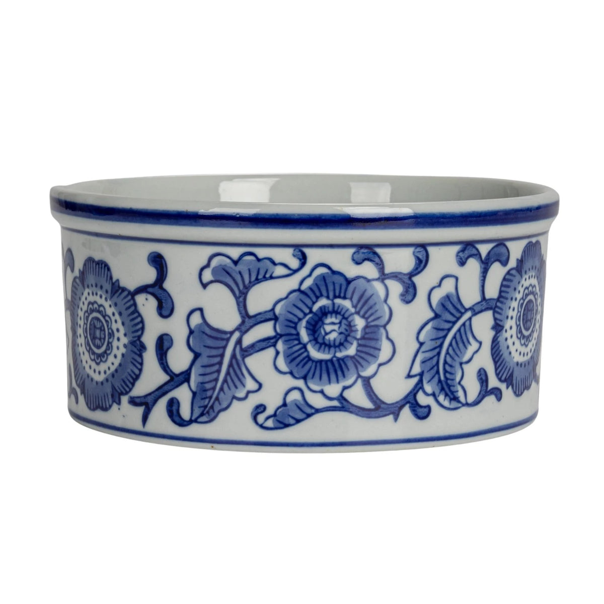 30 oz./3-3/4 Cup Stoneware Pet Bowl w/ Floral Design