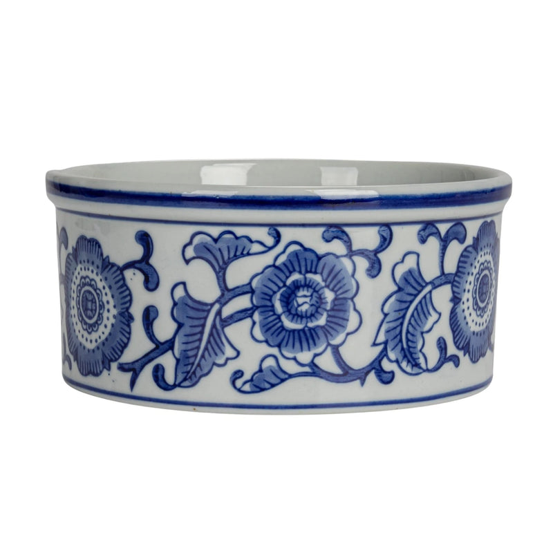 30 oz./3-3/4 Cup Stoneware Pet Bowl w/ Floral Design