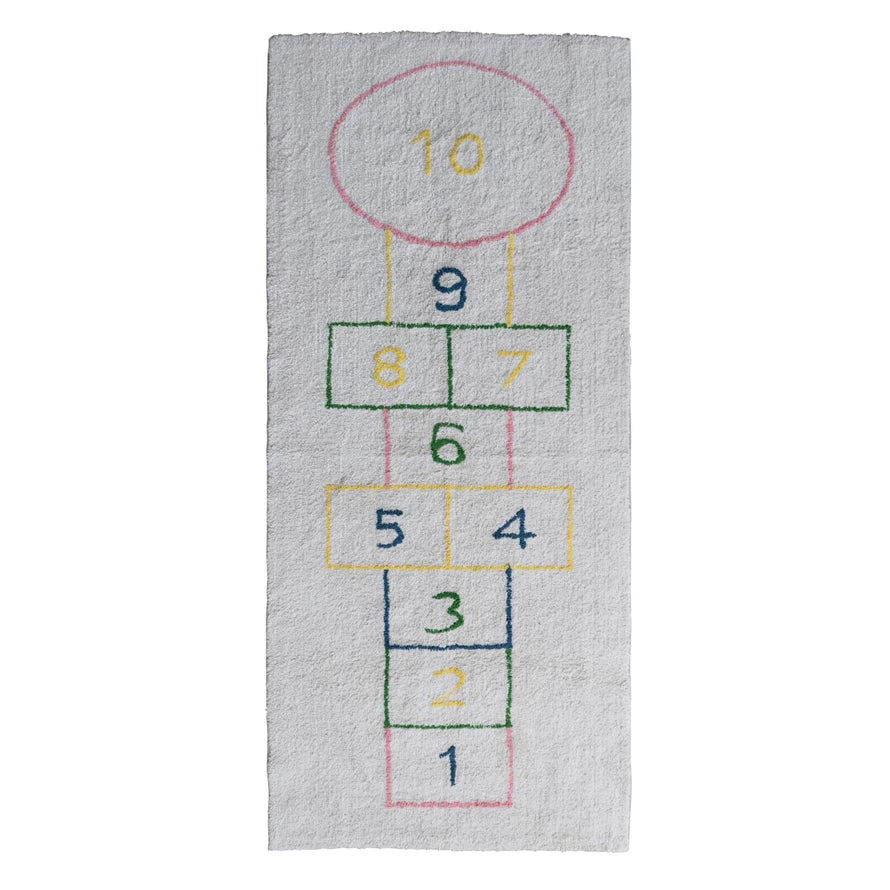 3' x 7' Cotton Tufted Hopscotch Printed Rug