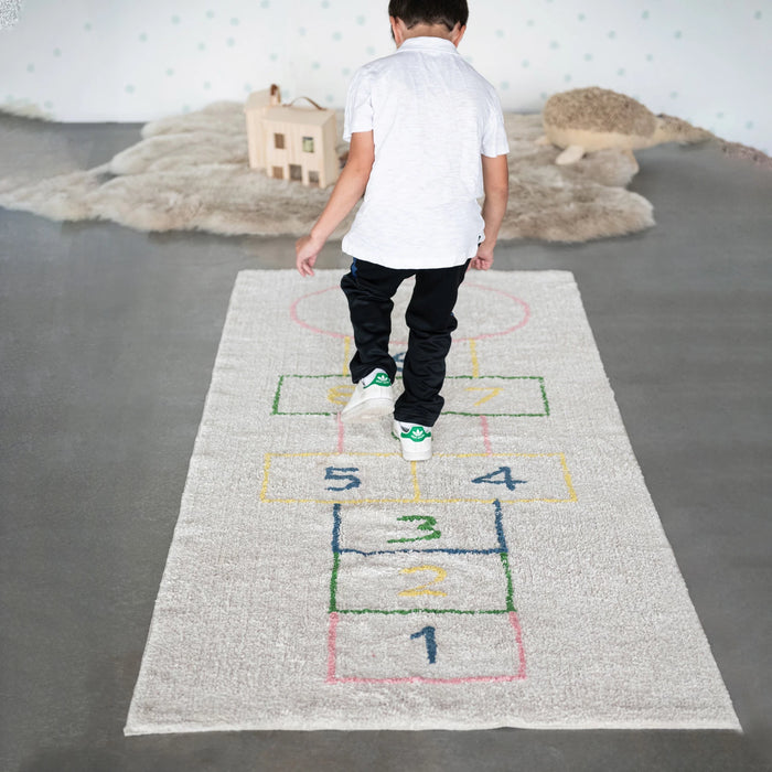 3' x 7' Cotton Tufted Hopscotch Printed Rug