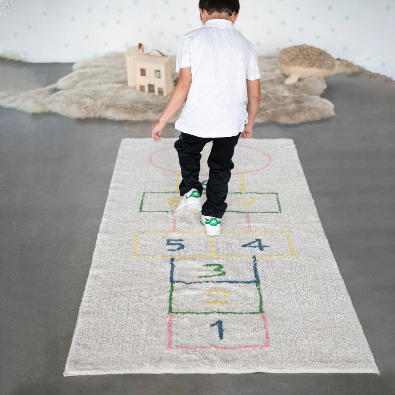 3' x 7' Cotton Tufted Hopscotch Printed Rug