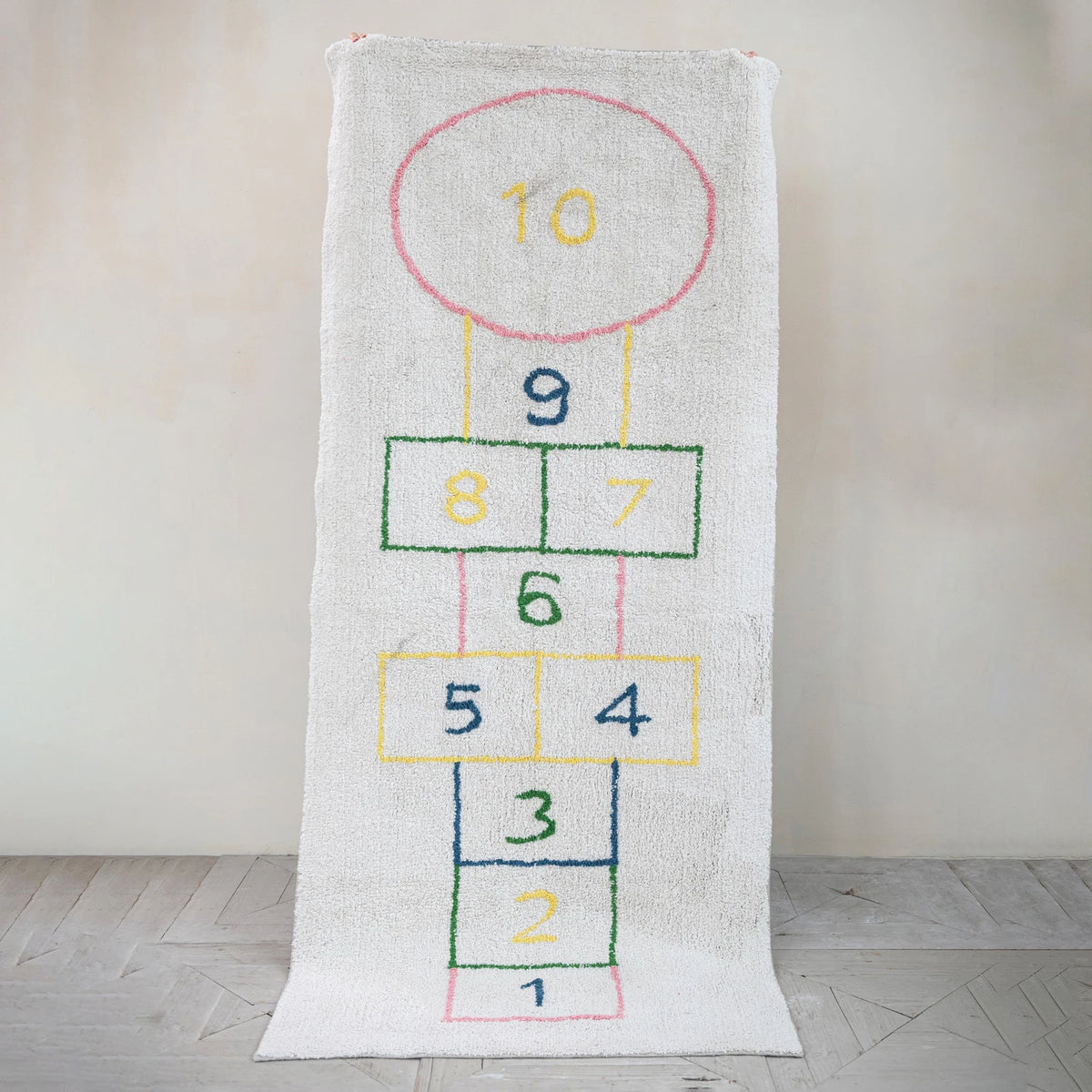 3' x 7' Cotton Tufted Hopscotch Printed Rug