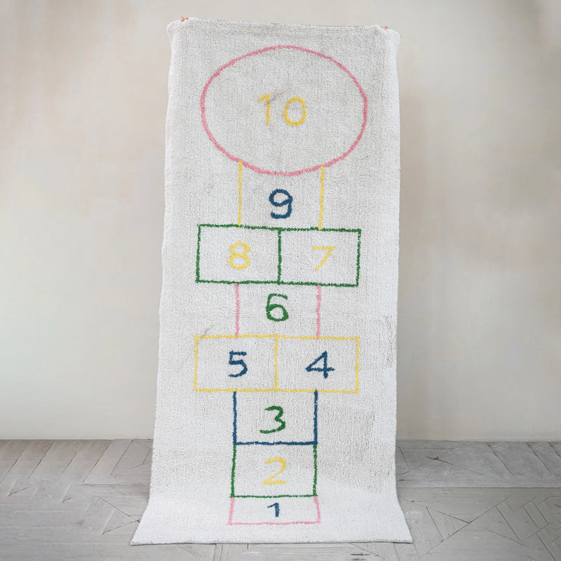 3' x 7' Cotton Tufted Hopscotch Printed Rug