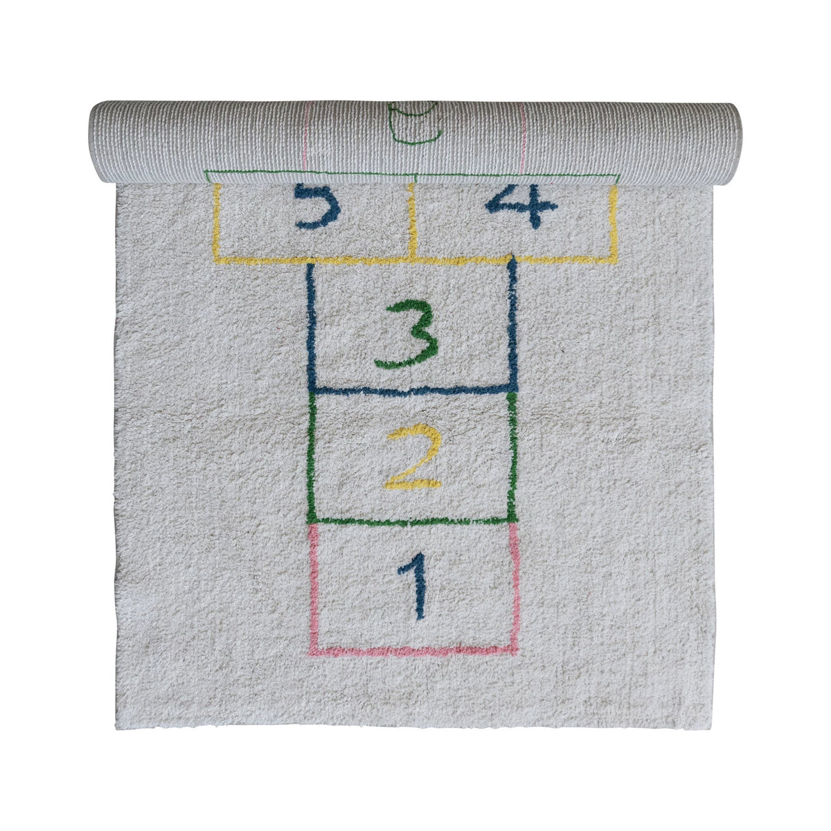 3' x 7' Cotton Tufted Hopscotch Printed Rug