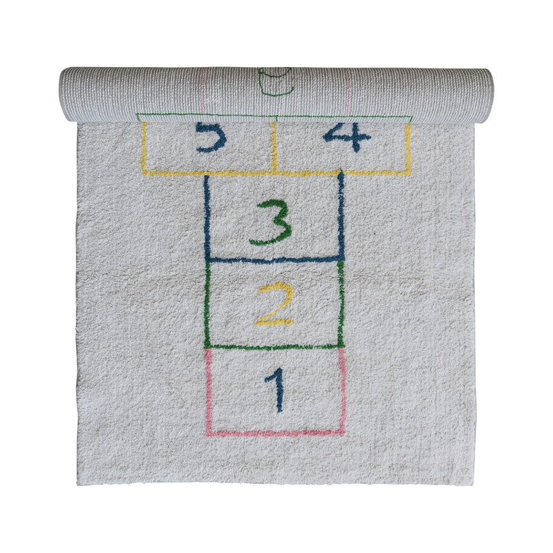 3' x 7' Cotton Tufted Hopscotch Printed Rug
