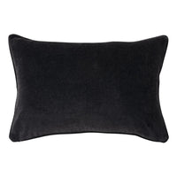Cotton Velvet Printed Lumbar Pillow w/ Leopard Print & Piping