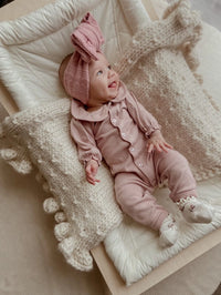 Knit Oversized Bow - Pink