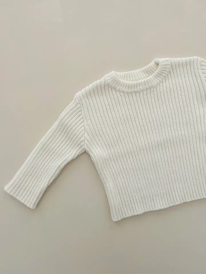 Classic Ribbed Set | Milk  0-3 Mos.