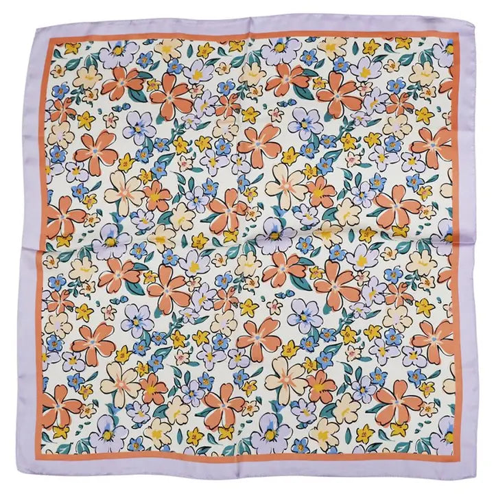 Let Your Dreams Blossom Square Satin Scarf