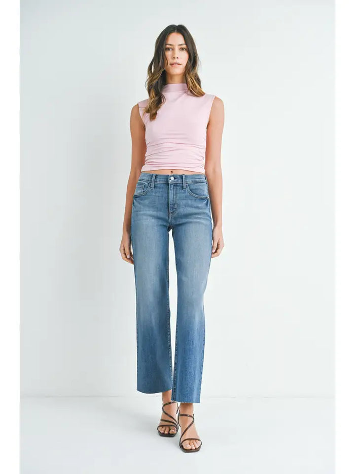 Slim Palazzo w/ Scissor Cut Jeans