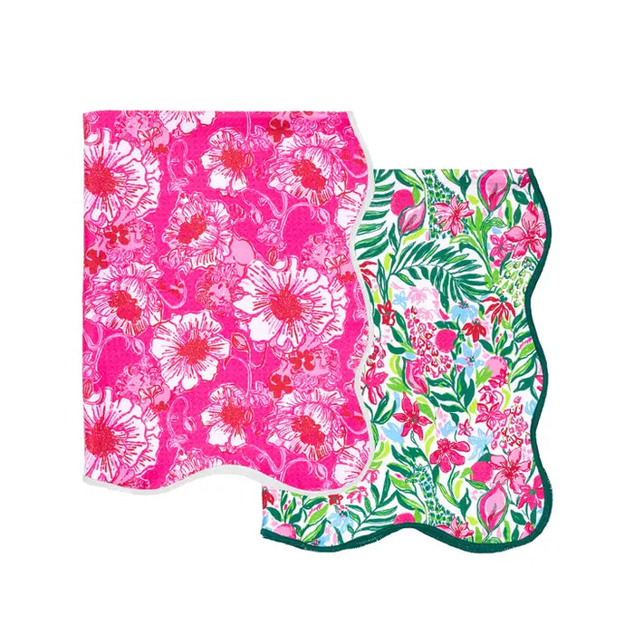 Tea Towel Set, Feeling Poppy/Glowing Gardens