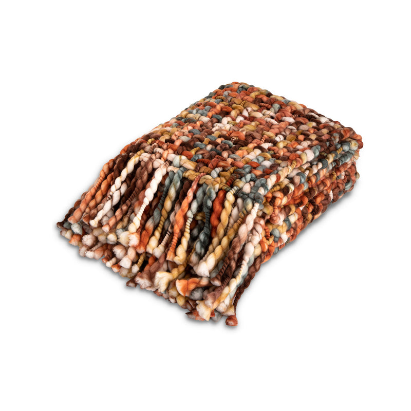 Your Journey Terracotta Woven Throw Blanket 38" x 50"