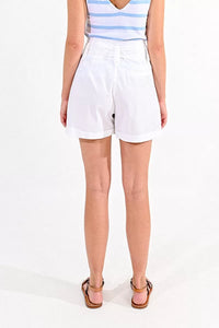 HIGH-WAISTED COTTON SHORTS