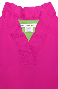 Jersey Ruffneck Top - Pink