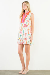 Sleeveless Floral Pattern Dress