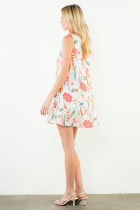 Sleeveless Floral Pattern Dress