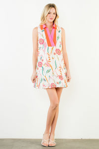 Sleeveless Floral Pattern Dress