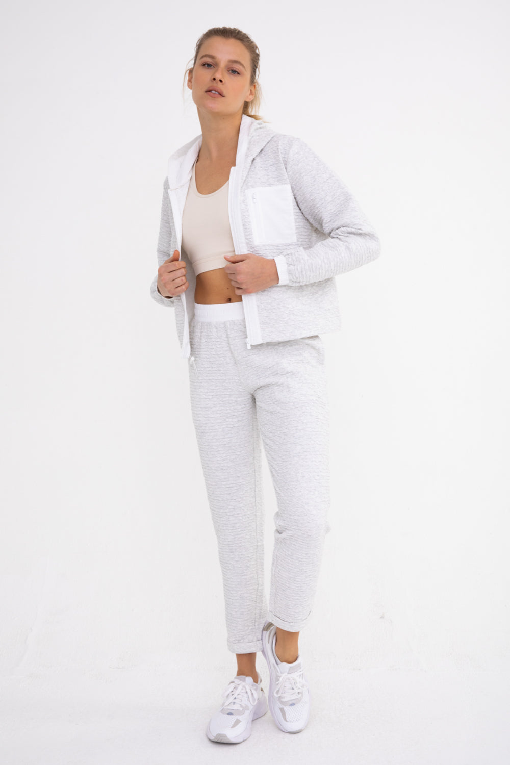 Cotton-Blend Textured Pant