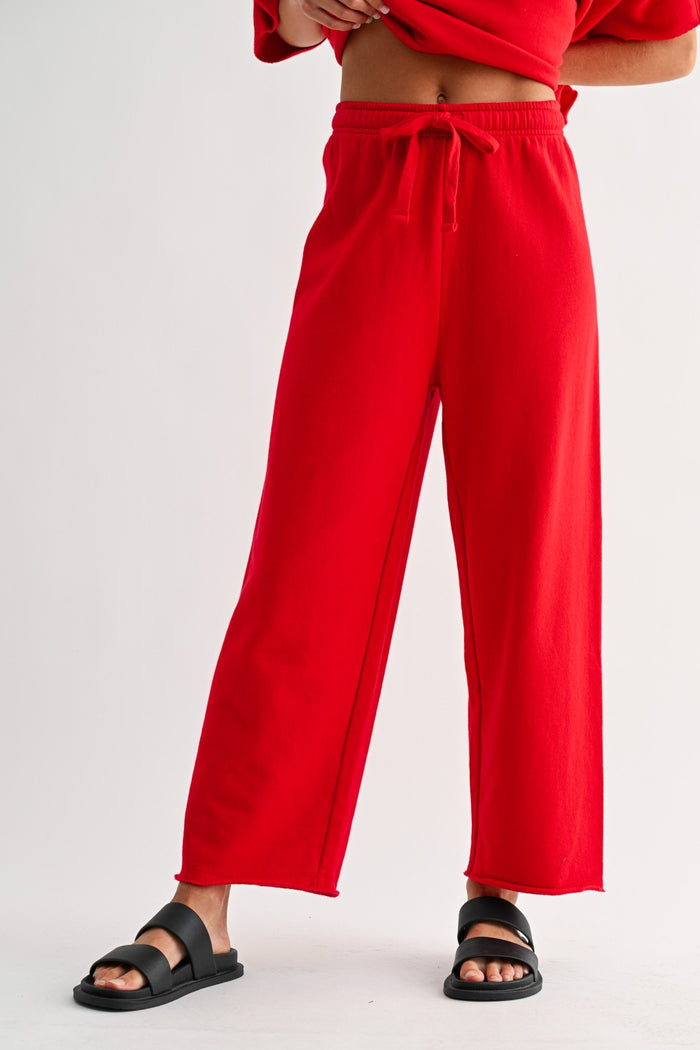Malibu Wide-Leg Fleece Pants