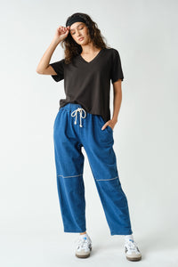 Modal Blend Relaxed V-Neck Tee Shirt