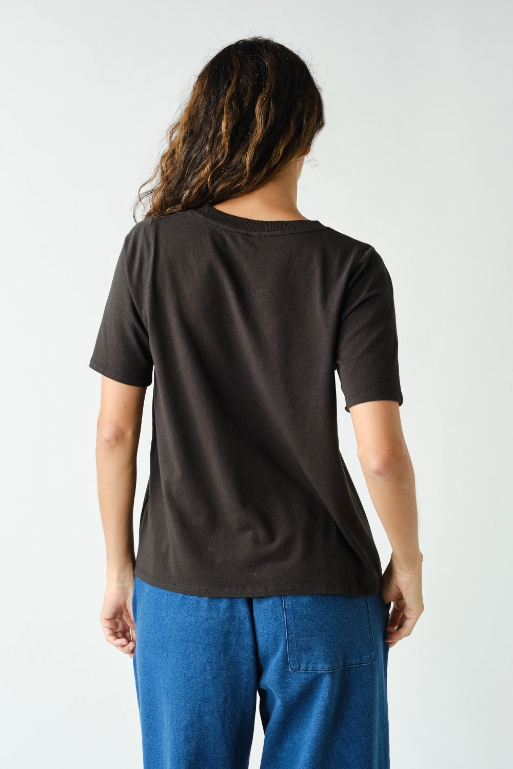 Modal Blend Relaxed V-Neck Tee Shirt