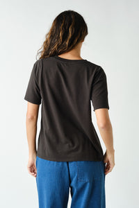 Modal Blend Relaxed V-Neck Tee Shirt