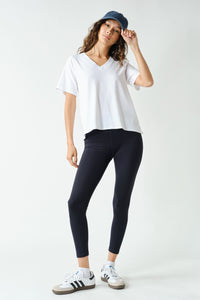 Modal Blend Relaxed V-Neck Tee Shirt
