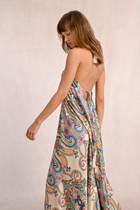 LONG SATIN DRESS