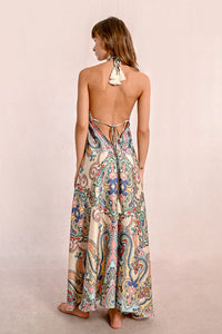 LONG SATIN DRESS